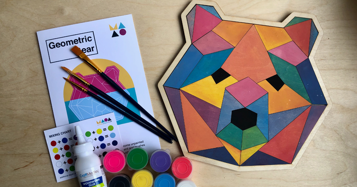 Geometric Bear Wood Only image 0