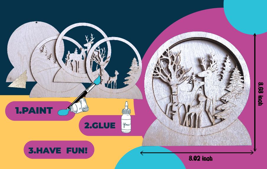 3D Deer Family image 1
